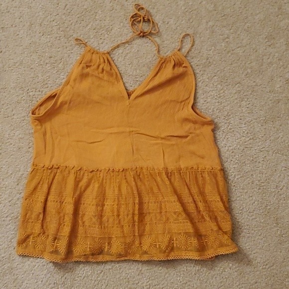Anthropologie Staring At Stars Lace Trim Cami Tank Top - XS - Picture 7 of 11